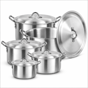 10 Pieces metal finish casserole set