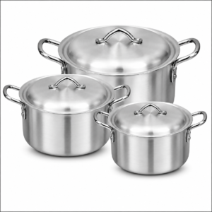 6 Pieces metal finish casserole set